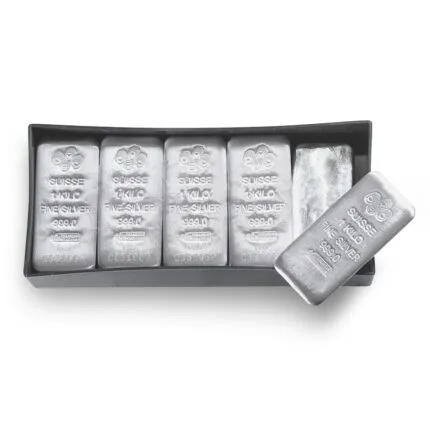 Monster Box of 15 PAMP Suisse 1 Kilo Fine Silver Bars 999.0 with serial numbers and assay certificates