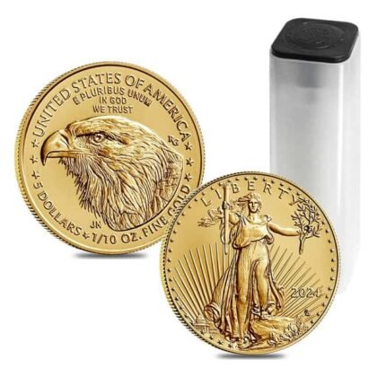 Roll of 50 – 2024 1/10 oz $5 gold american eagle Coin BU