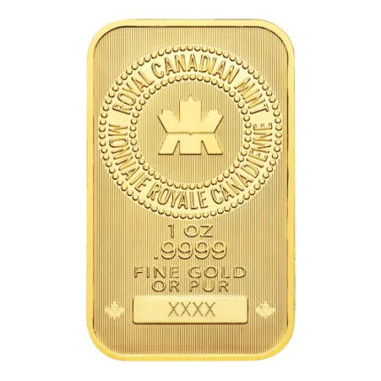 1 oz gold bar Royal Canadian Mint