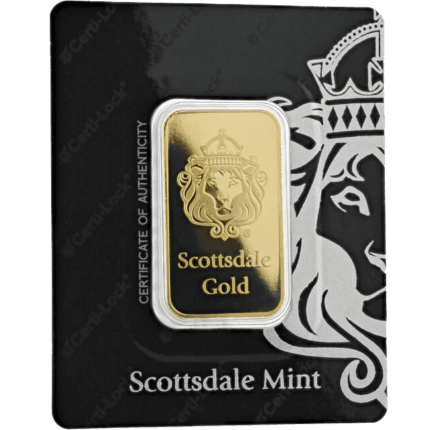 Scottsdale Mint Lion Gold Bars at the Lowest Prices Online