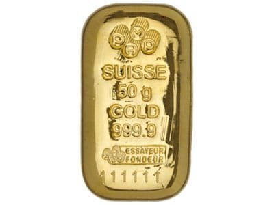 50 Gram Gold Cast Bar by PAMP Suisse