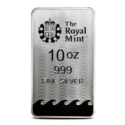 10 oz British Silver Britannia Bar featuring Britannia design