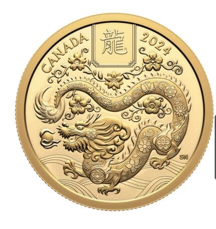 $100 2024 Lunar Year of the Snake Pure Gold Coin
