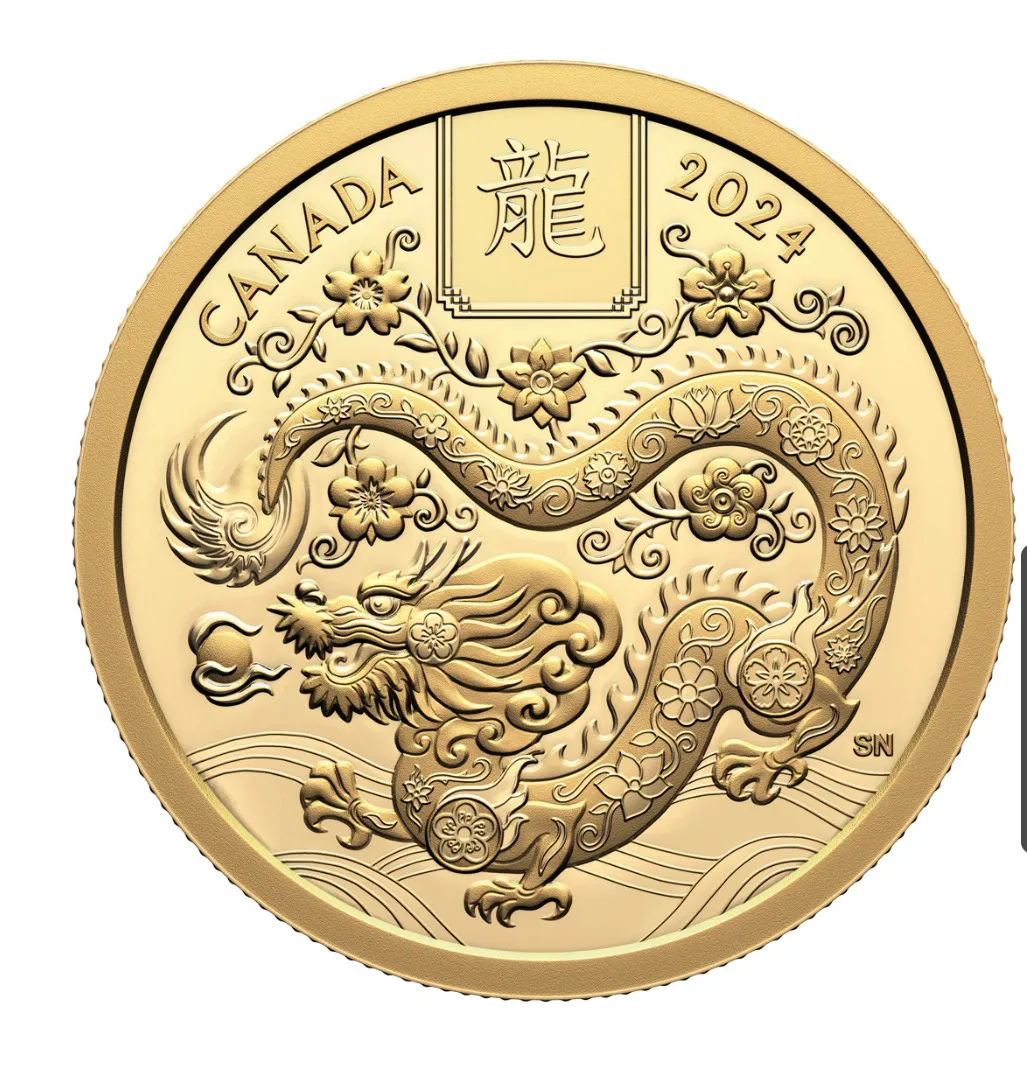 $100 2024 Lunar Year of the Snake Pure Gold Coin