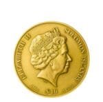 Own the Solomon Islands 2021 100g Gold Coin – Pantheon, 4-Layer ultra high-relief .999 fine gold masterpiece with limited mintage.