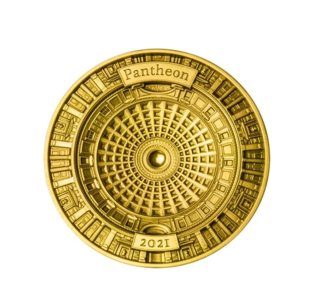 WhatsApp Image 2025-11-02 at 05.08.18 Own the Solomon Islands 2021 100g Gold Coin – Pantheon, 4-Layer ultra high-relief .999 fine gold masterpiece with limited mintage.