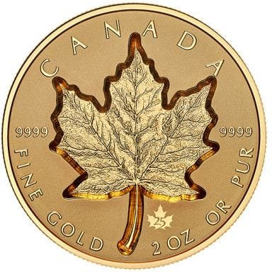 2 oz $2 Gold Canadian Maple Leaf Coin Super Incuse – Royal Canadian Mint