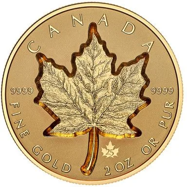 2 oz $2 Gold Canadian Maple Leaf Coin Super Incuse – Royal Canadian Mint