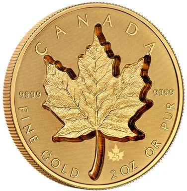 2 oz $2 Gold Canadian Maple Leaf Coin Super Incuse – Royal Canadian Mint
